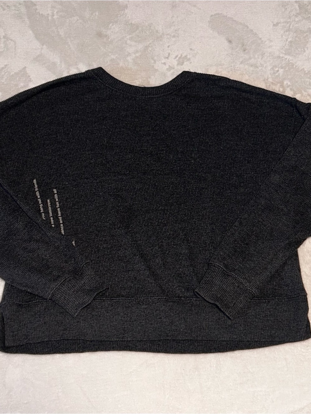 Kids Charcoal Crewneck Sweater - Soft Thermal Knit